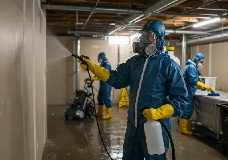 Basement Sanitization and Antimicrobial Treatment process in Ozaukee County, WI