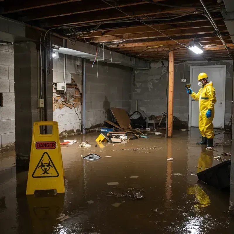 Flooded Basement Electrical Hazard in Ozaukee County, WI Property